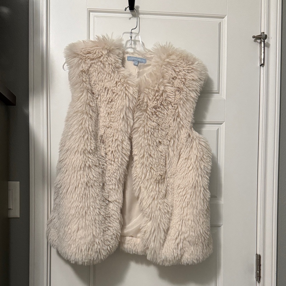 Cream Faux Fur Vest